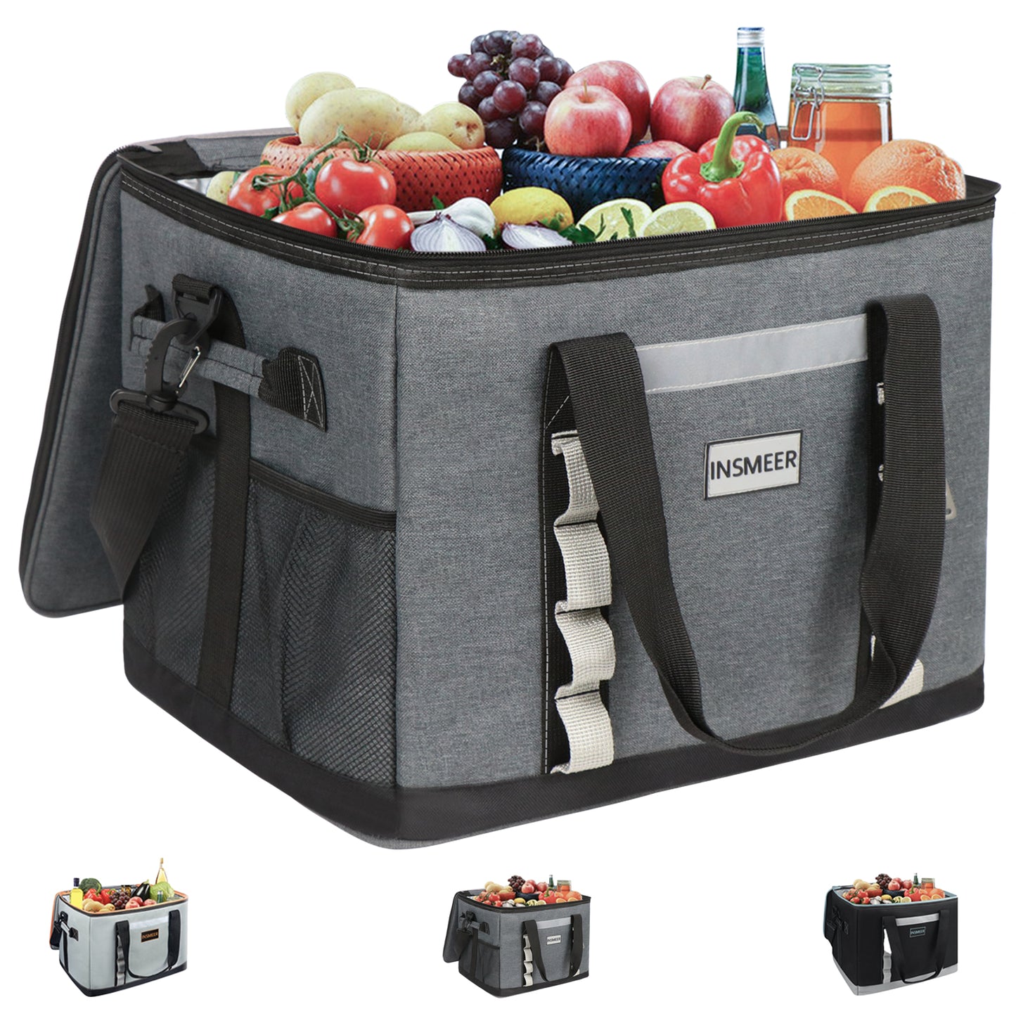 48L Soft Cooler Bag Classic Design Dark Grey