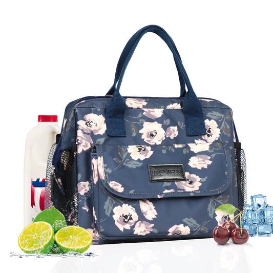 Rose Series Lunch Bags for Women Blue