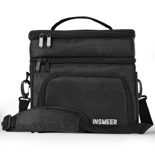 INSMEER 16L 2 Layer Lunch bag Black