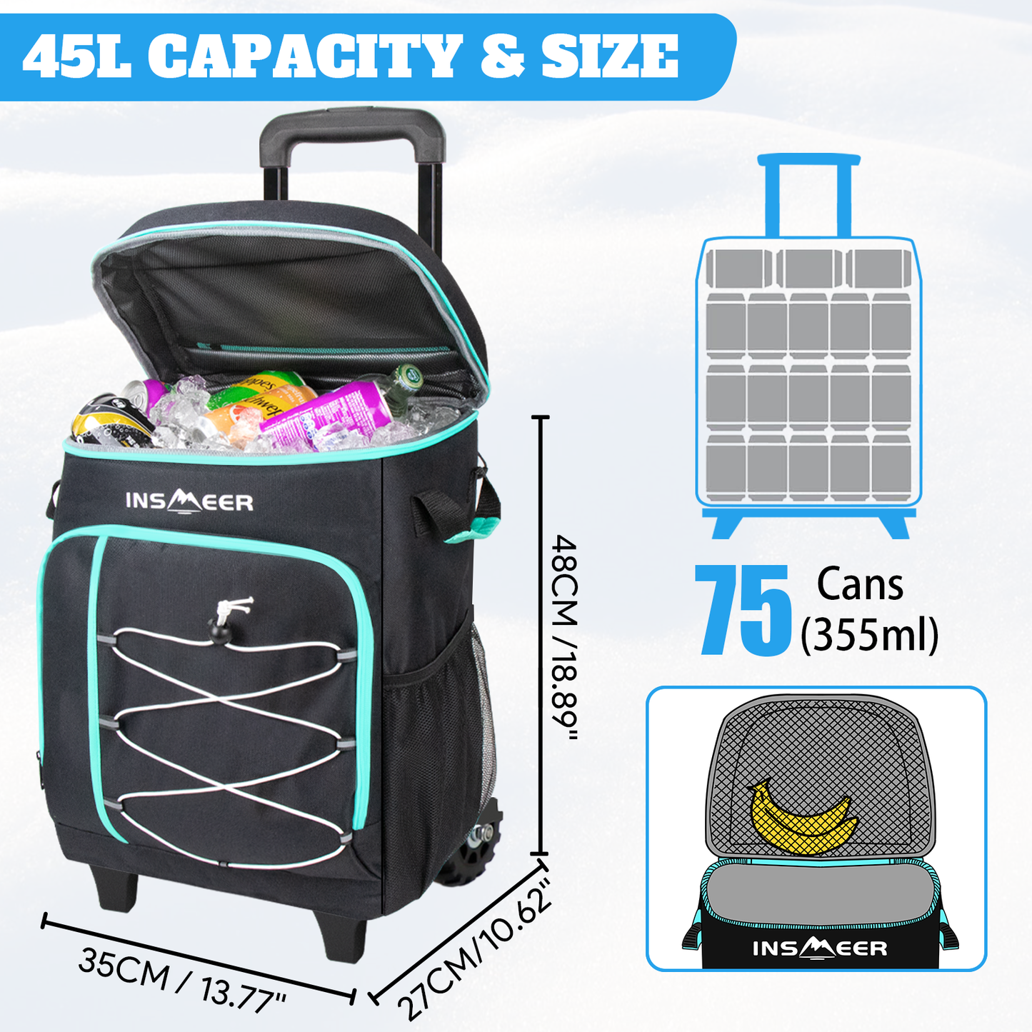 45L Cooler bag with wheels