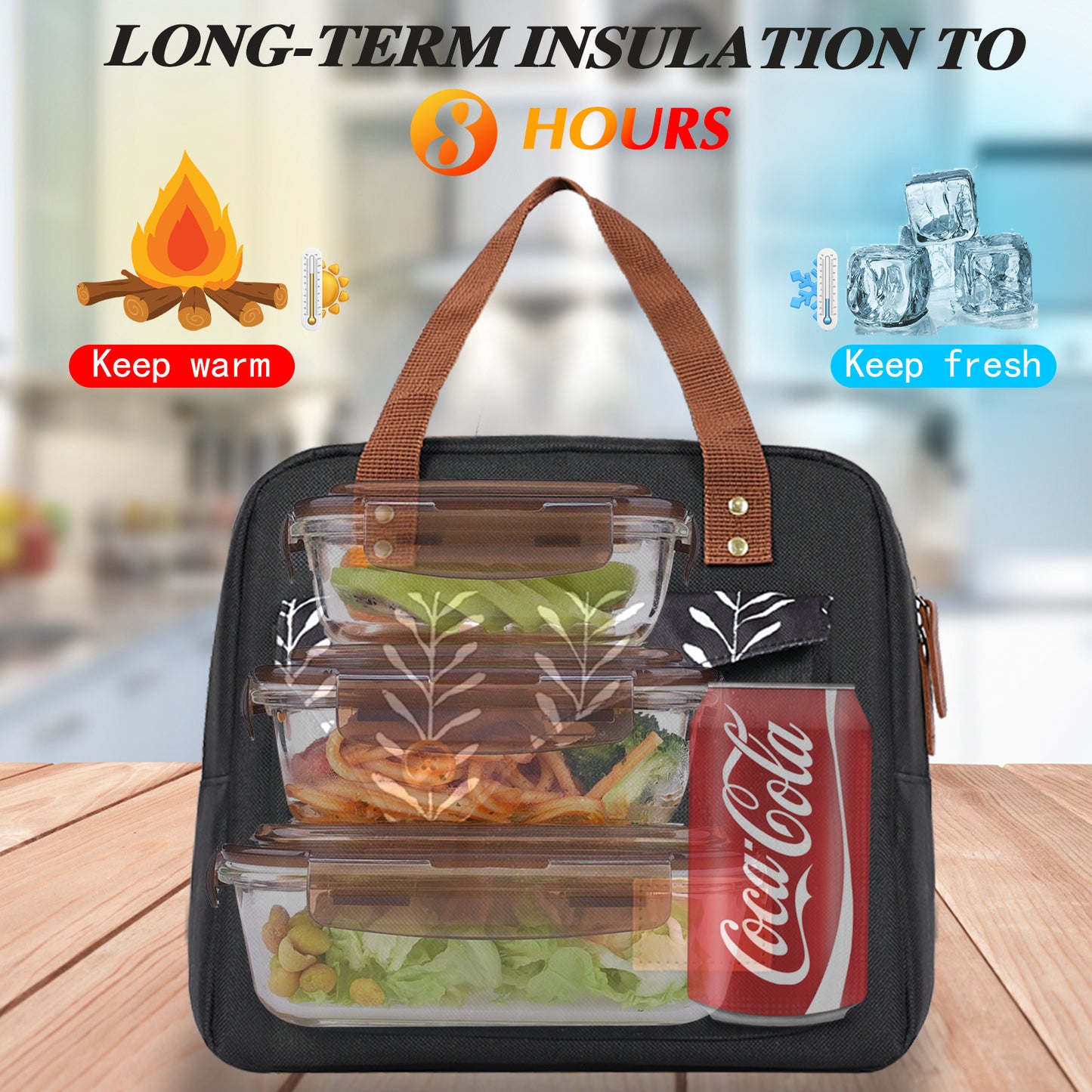 8L Lunch Bag for Women Snow