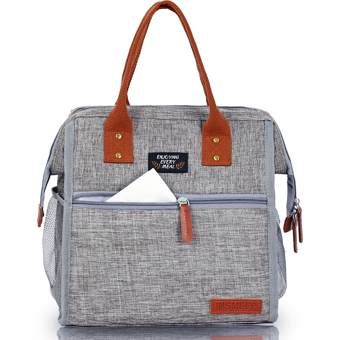 10L Lunch Bag for Women Grey