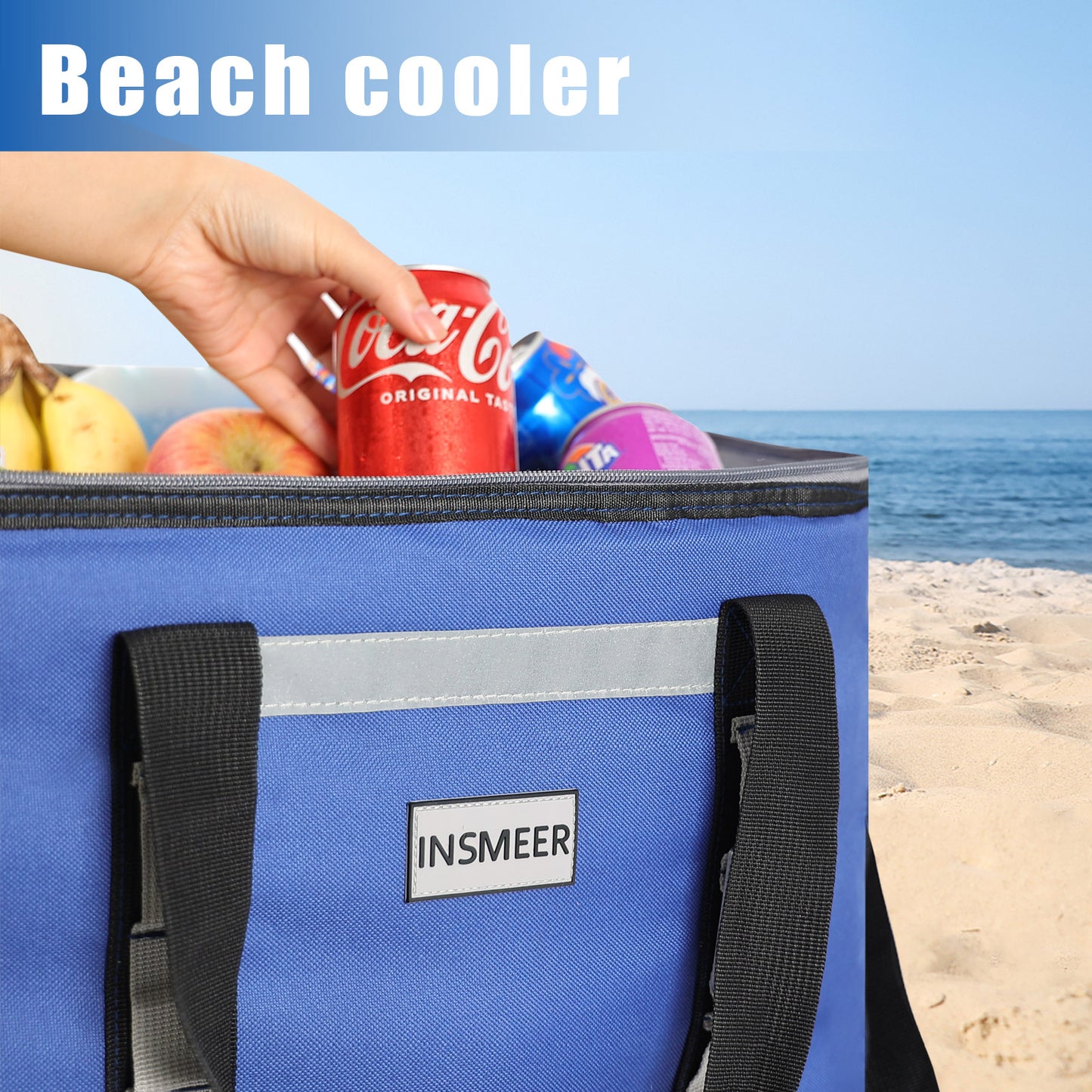 INSMEER 48L Soft Cooler Bag Classic Design Blue