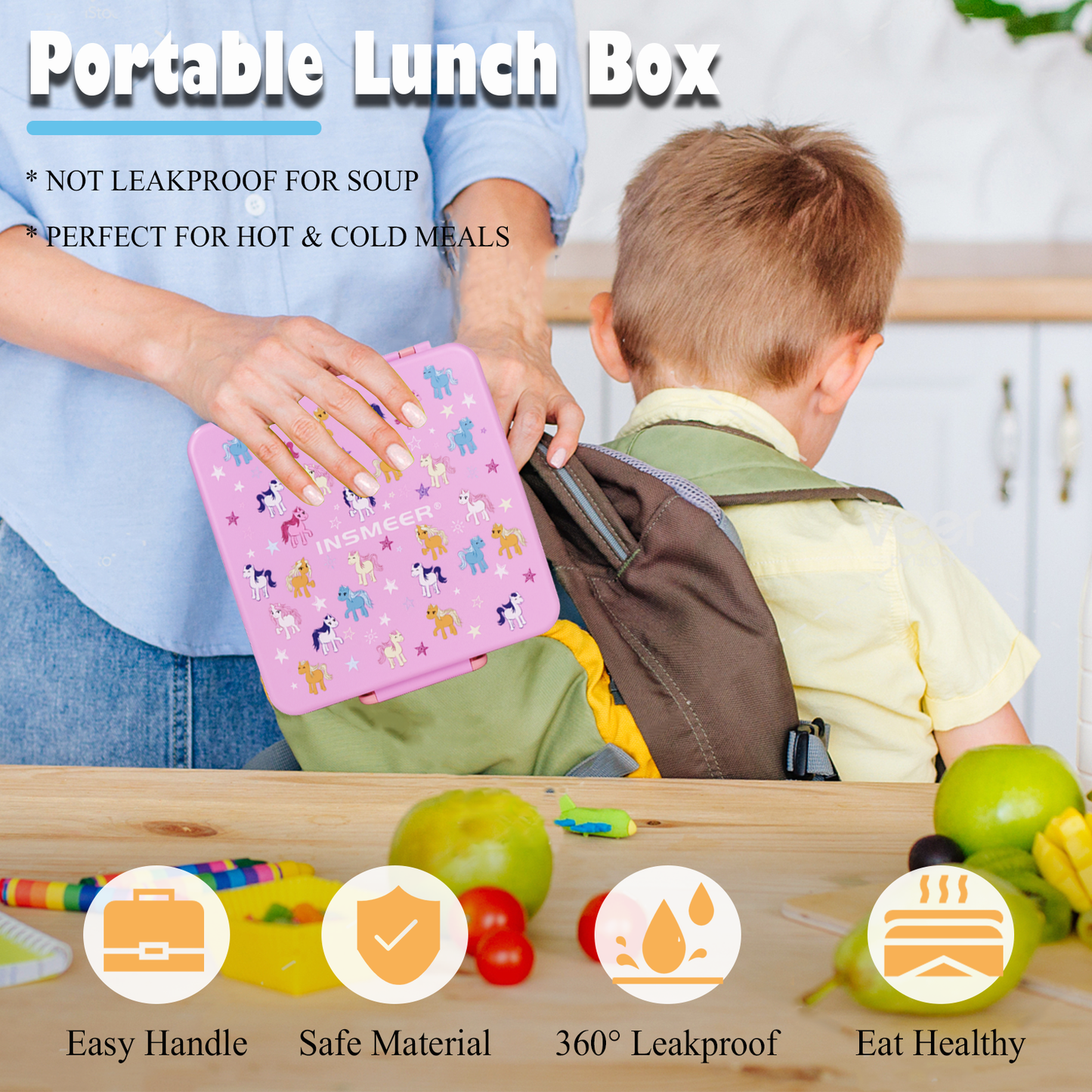 Lunch Box Bento for Kids Pink