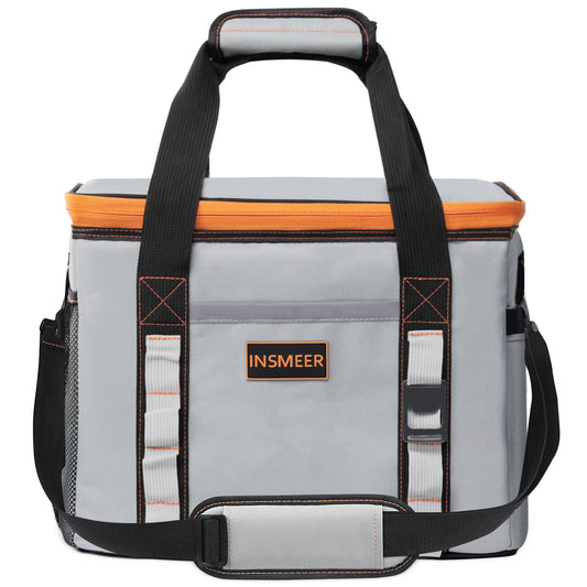 INSMEER 25L 32Cans Insulated Cooler Bag Grey